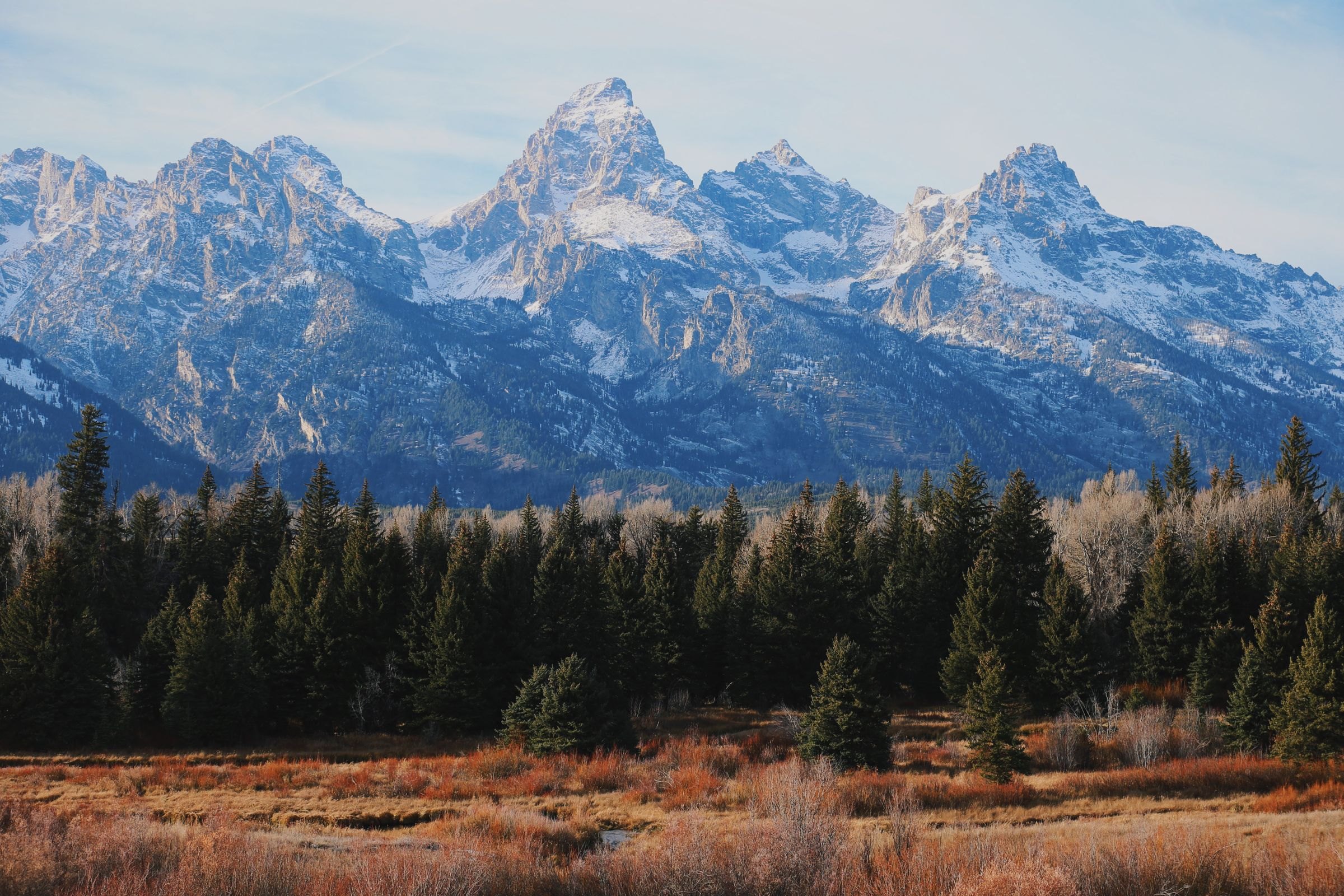 The Grand Teton range in Wyoming