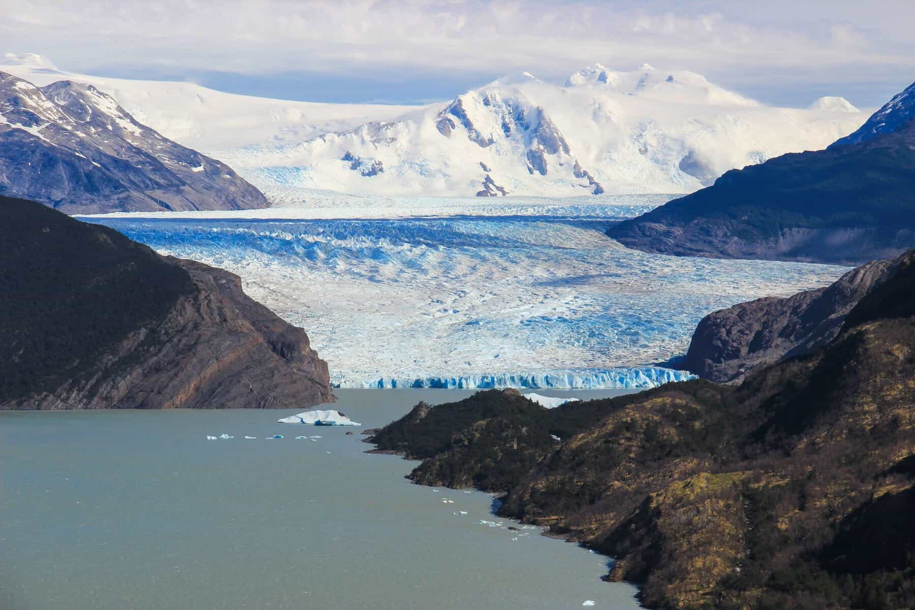 Grey Glacier from the air, Torres del Paine