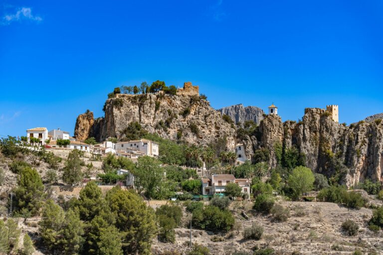 Guadalest castle on its rocky crag