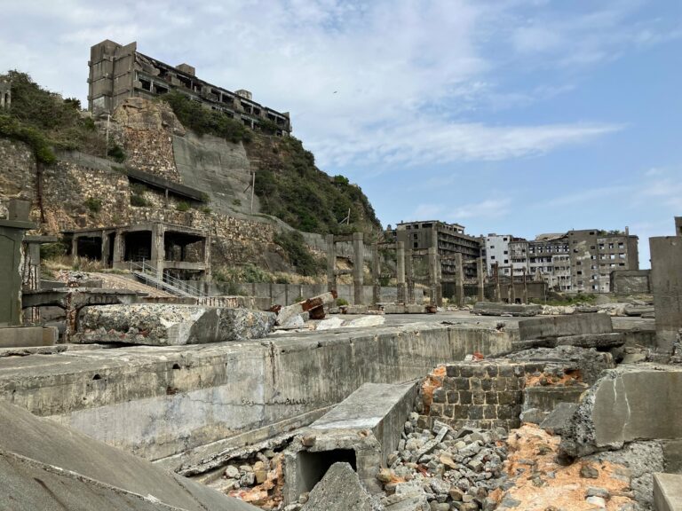 The abandoned buildings of Gunkanjima