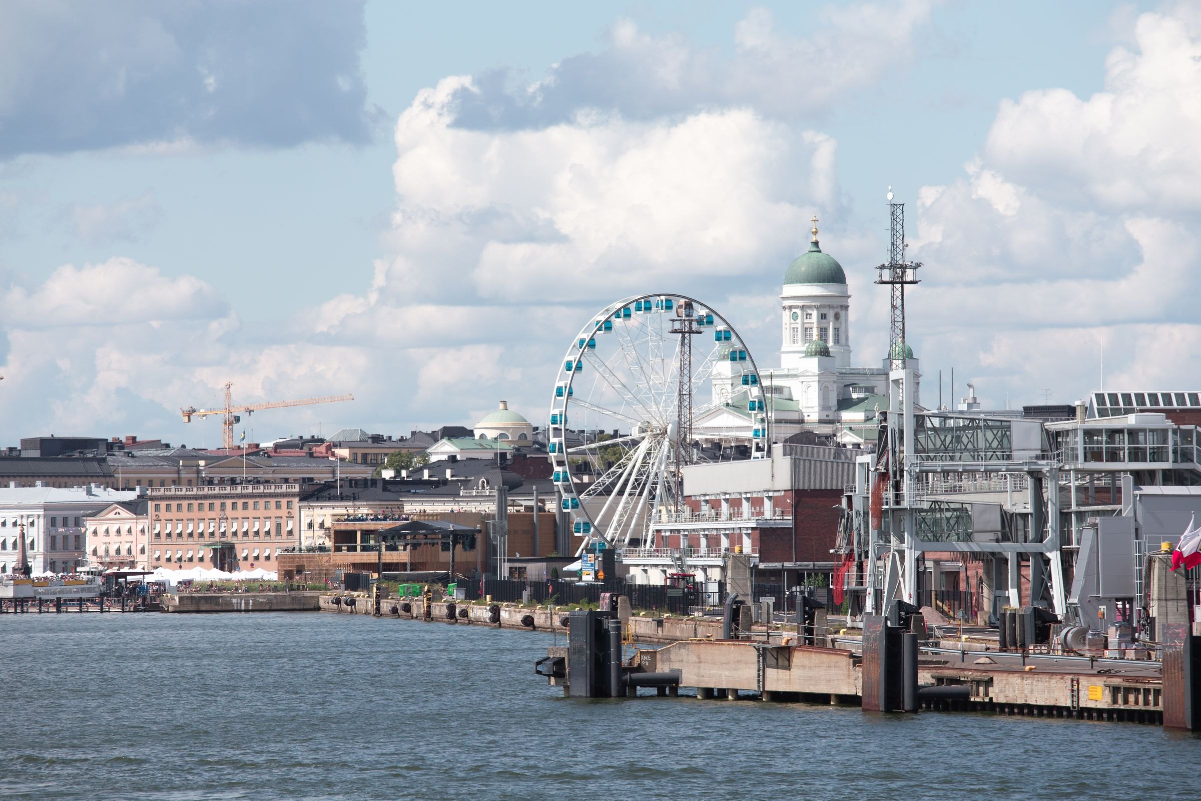 The Helsinki waterfront and Sky Wheel