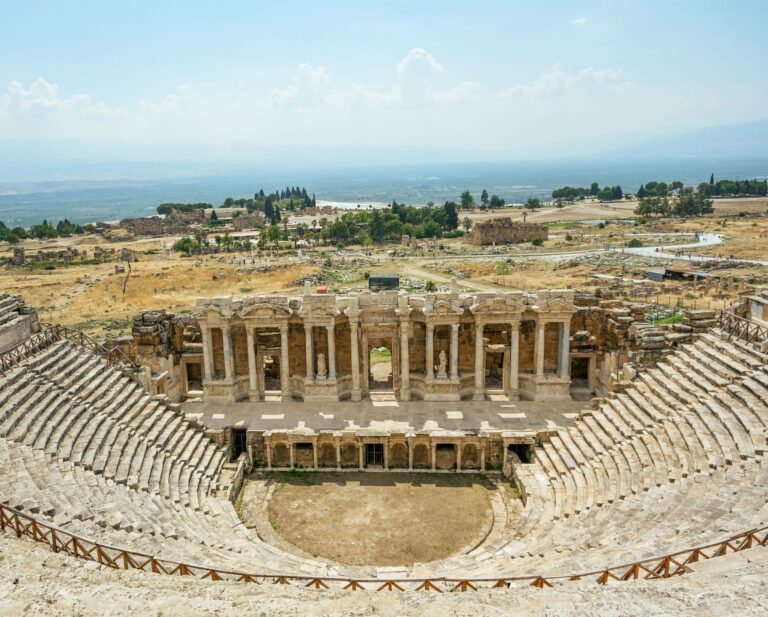 The ancient theatre of Hierapolis at Pamukkale