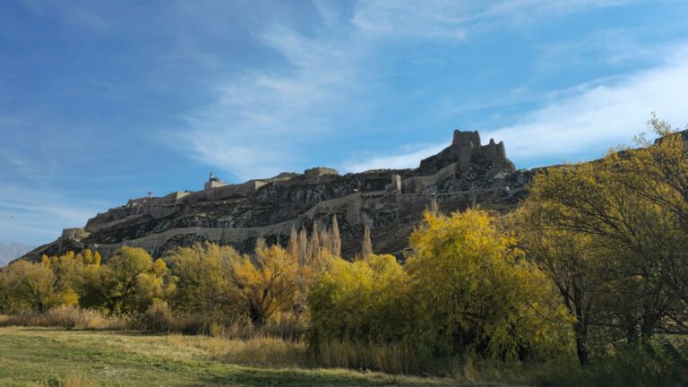 An ancient fort on a rocky hill