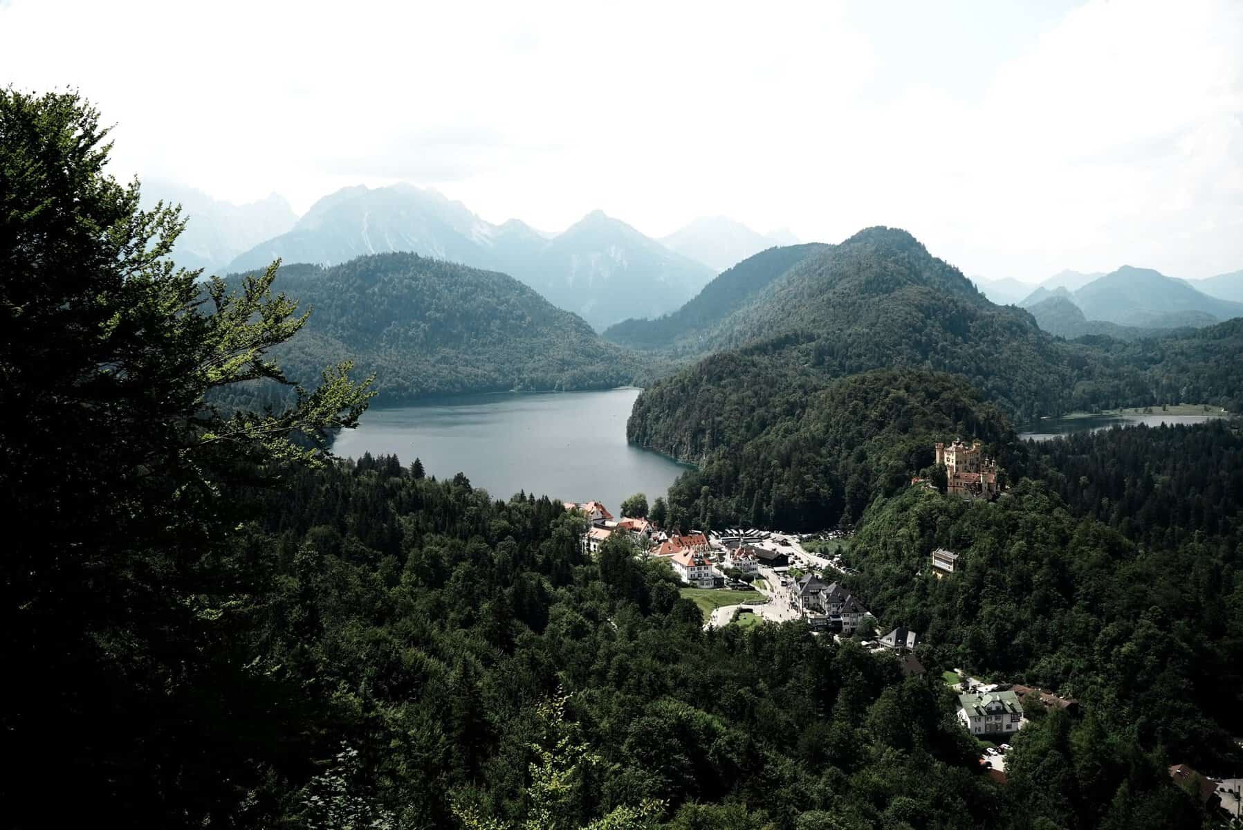 Bavarian forests and lakes near Hohenschwangau