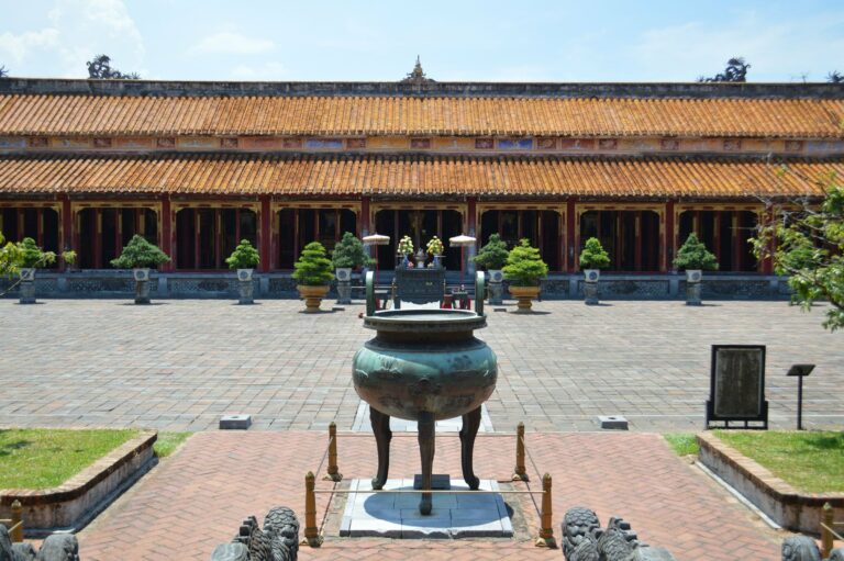 A courtyard in the Imperial City of Hue