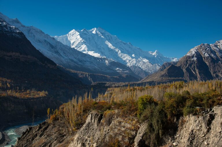 Snow-capped peaks above the Hunza Valley