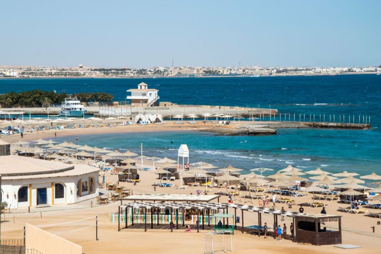 A beach resort on the Red Sea at Hurghada