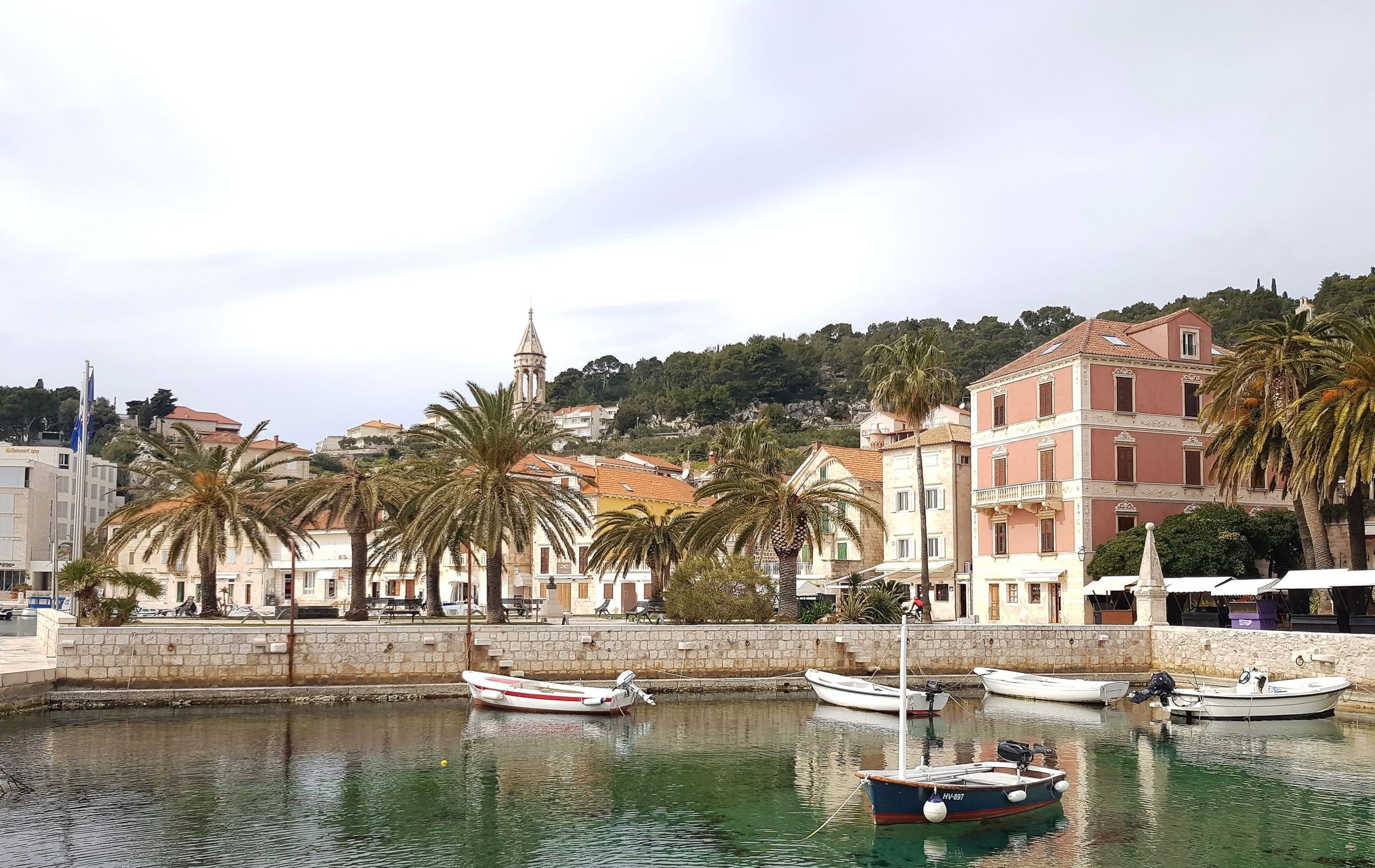 The harbour at Hvar town