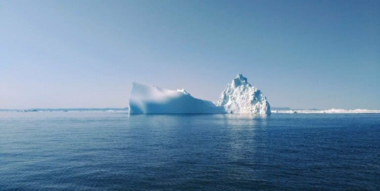 An iceberg in the sea near Ilulissat, Greenland
