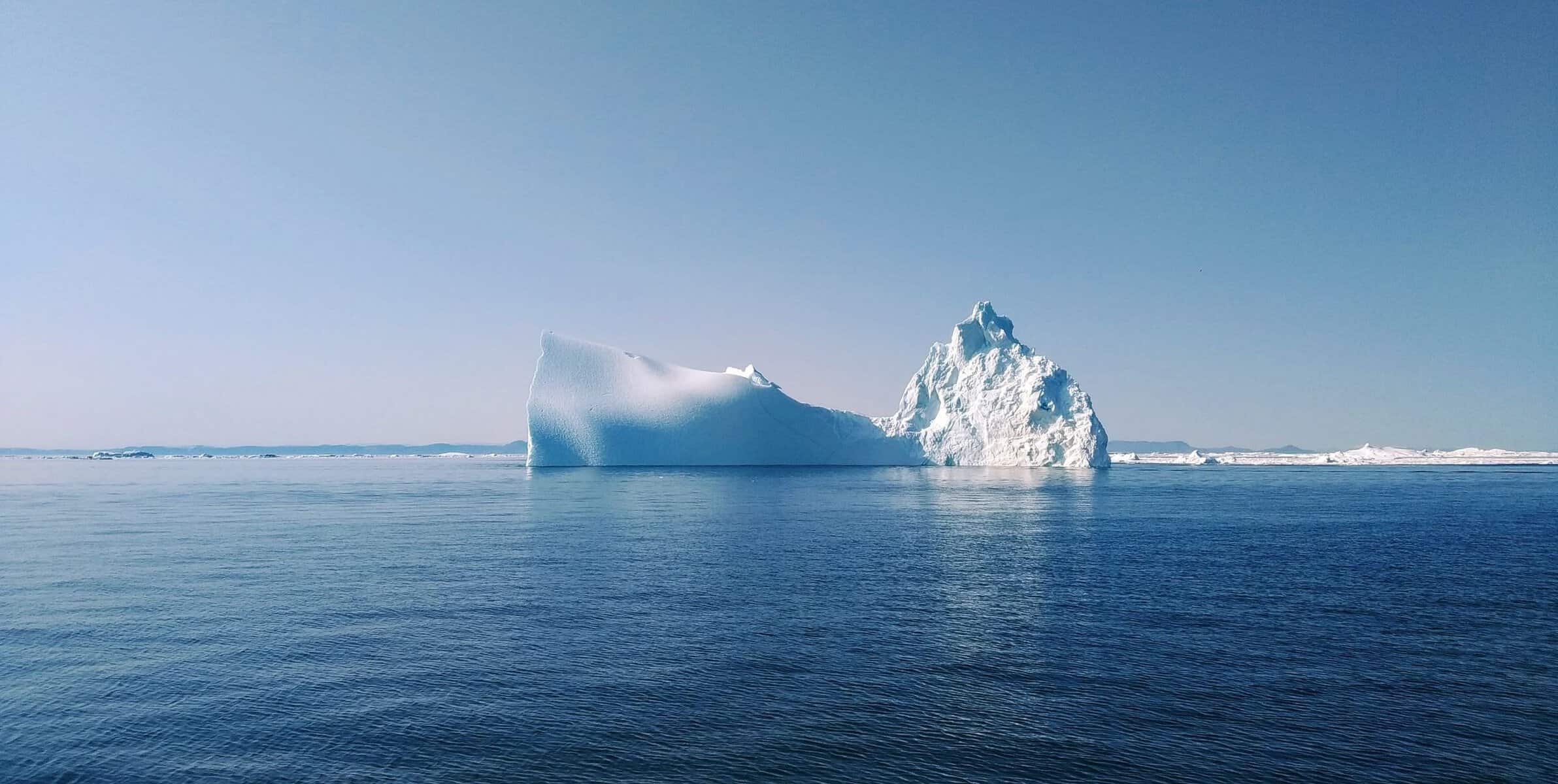 An iceberg in the sea near Ilulissat, Greenland