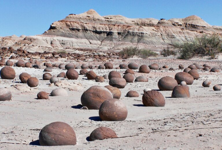 Spherical rocks in Ischigualasto, San Juan, Argentina