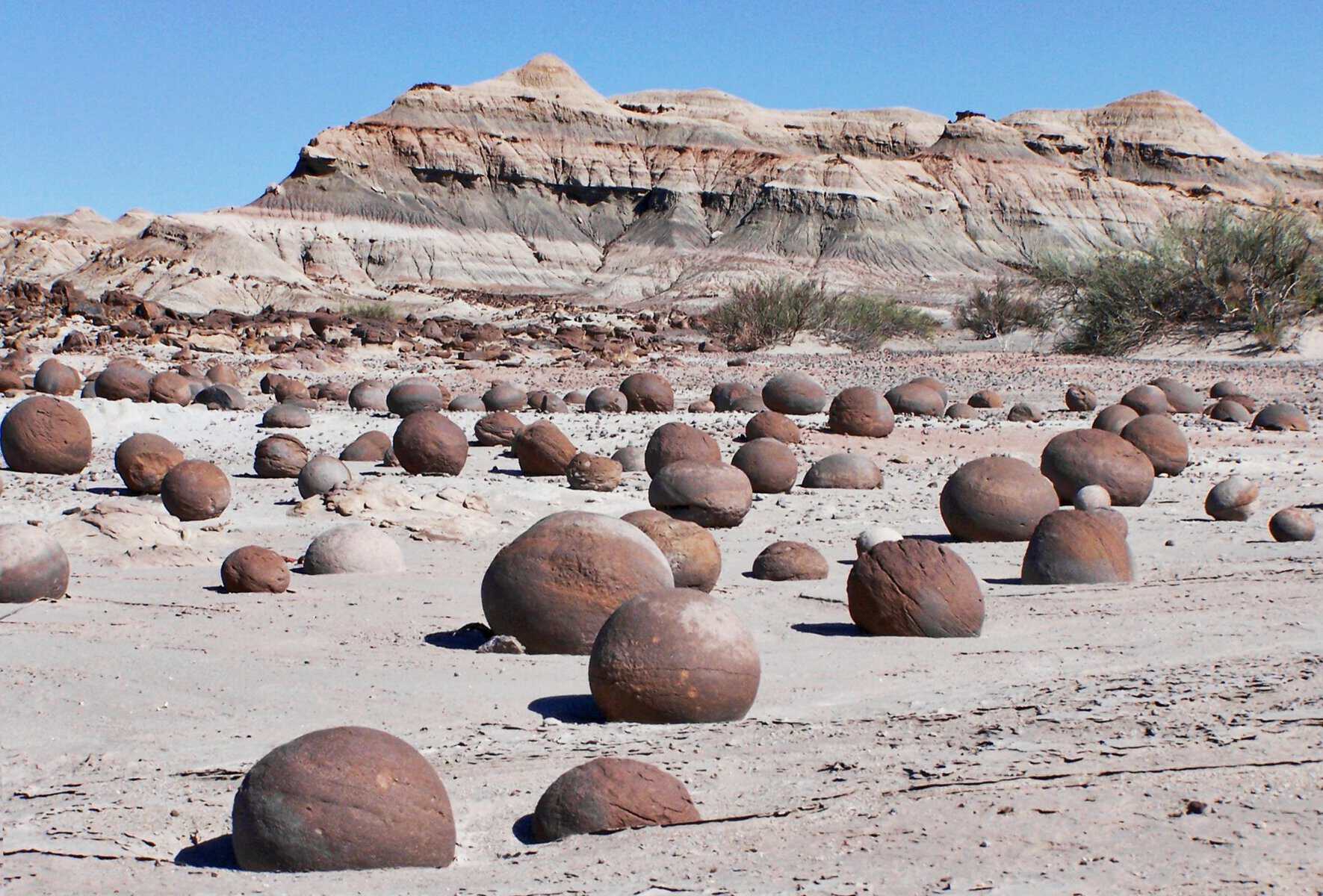 Spherical rocks in Ischigualasto, San Juan, Argentina
