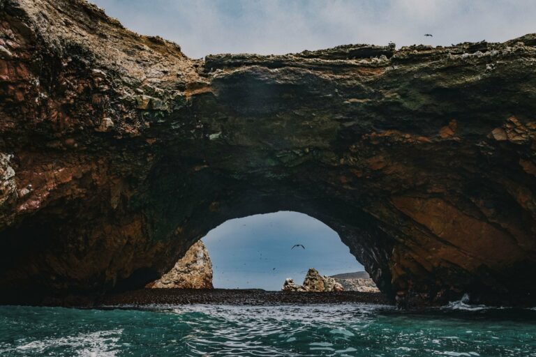 A rock arch in the Islas Ballestas