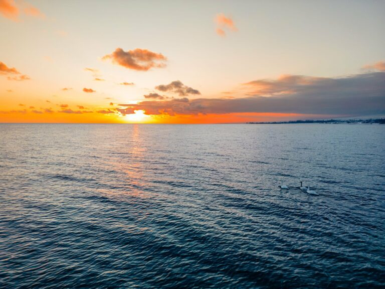 Sunset over Lake Issyk-Kul