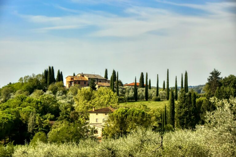 A traditional villa in the Italian countryside