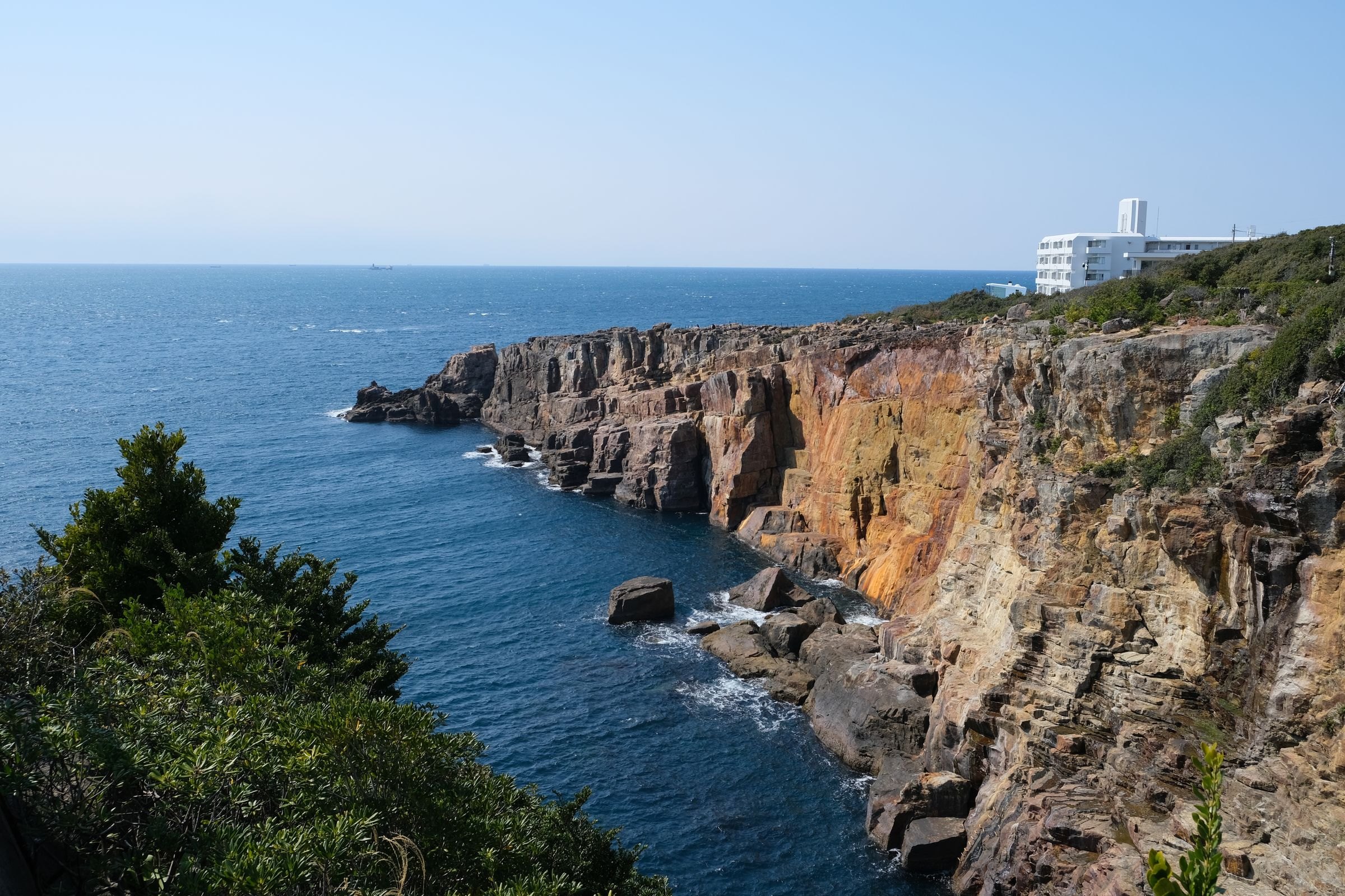 Sea cliffs on the Japanese coast