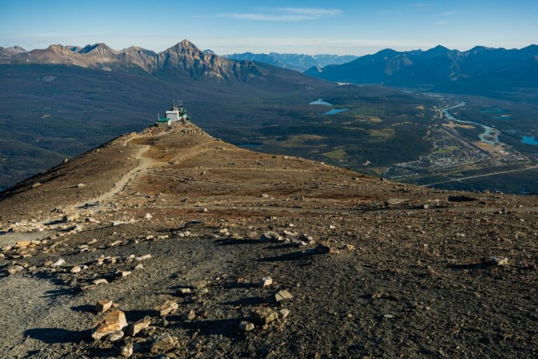 The view over Jasper from Whistlers Mountain