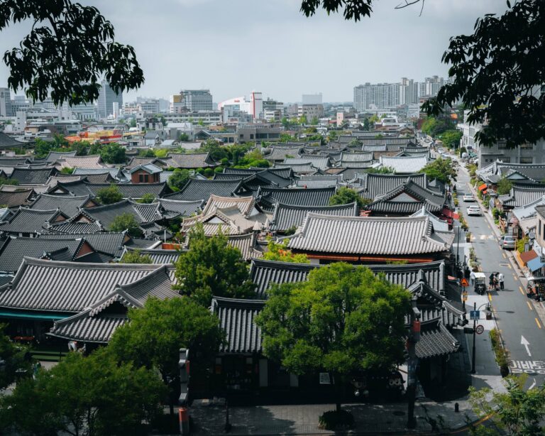 The rooftops of Jeonju hanok village