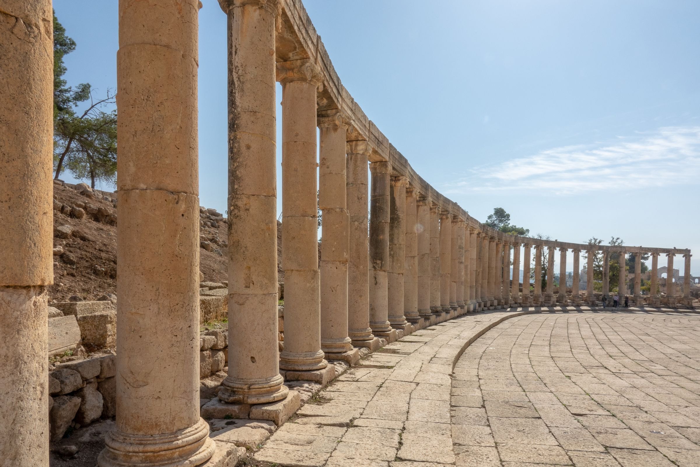 The colonnaded street of Jerash