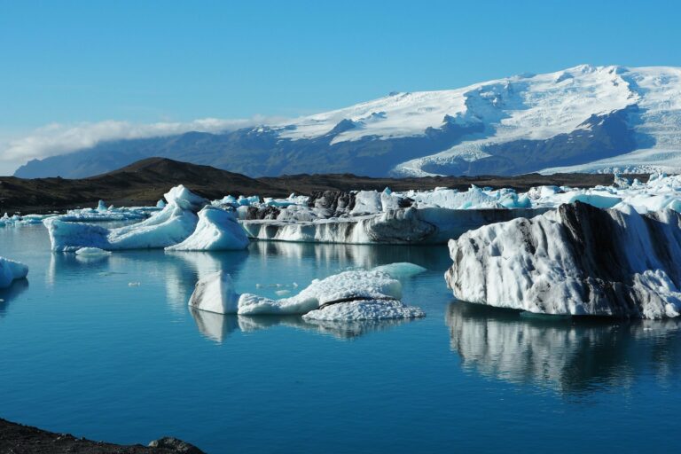 Icebergs in the Jokulsarlon lagoon
