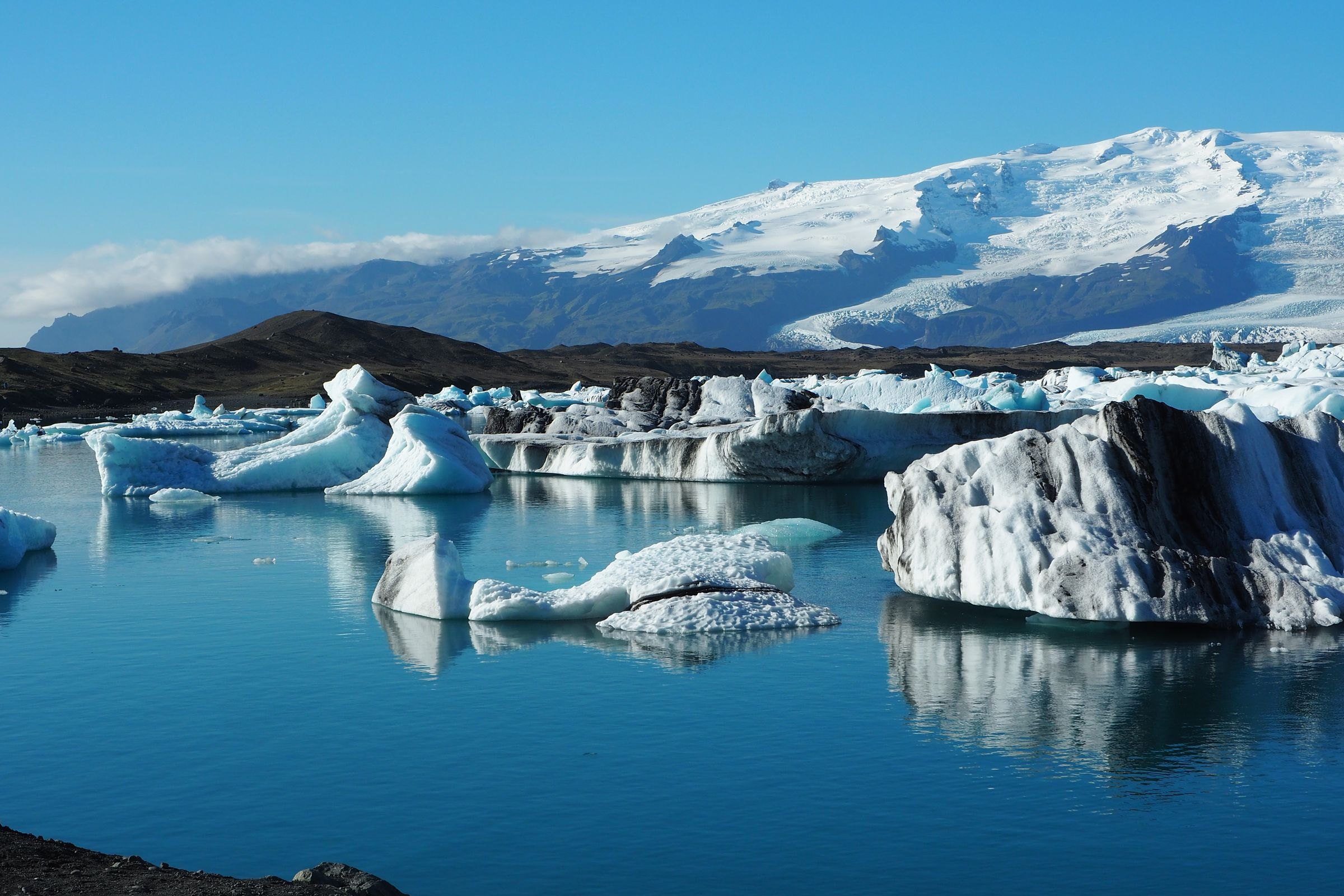 Icebergs in the Jokulsarlon lagoon