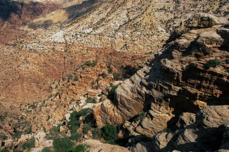 Rugged mountain landscape in southern Jordan