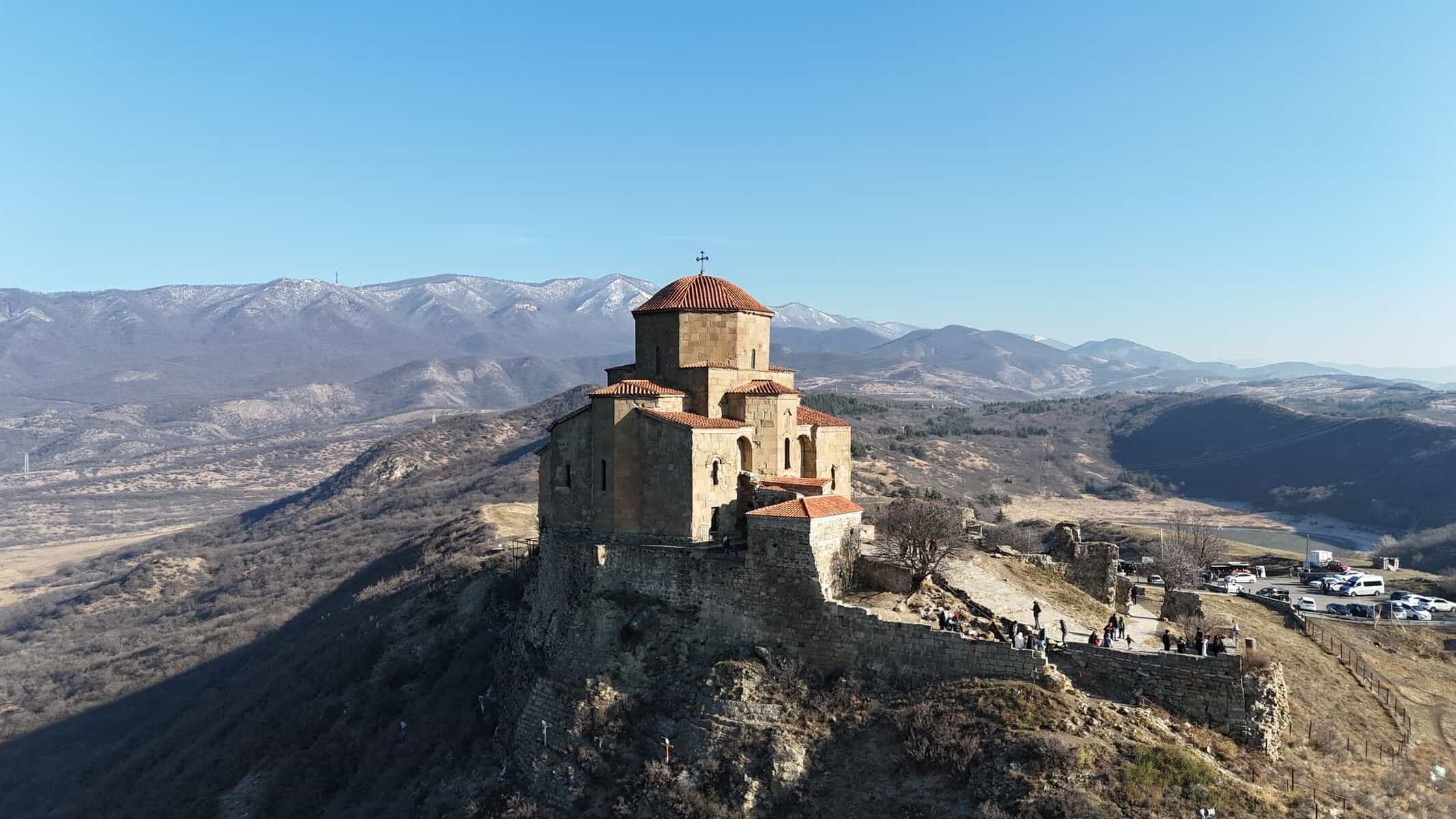 Jvari Monastery on its hilltop above Mtskheta, Georgia