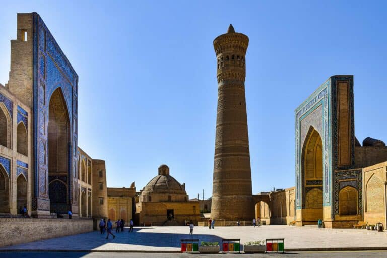 The Kalon Minaret and Mosque in Bukhara, Uzbekistan