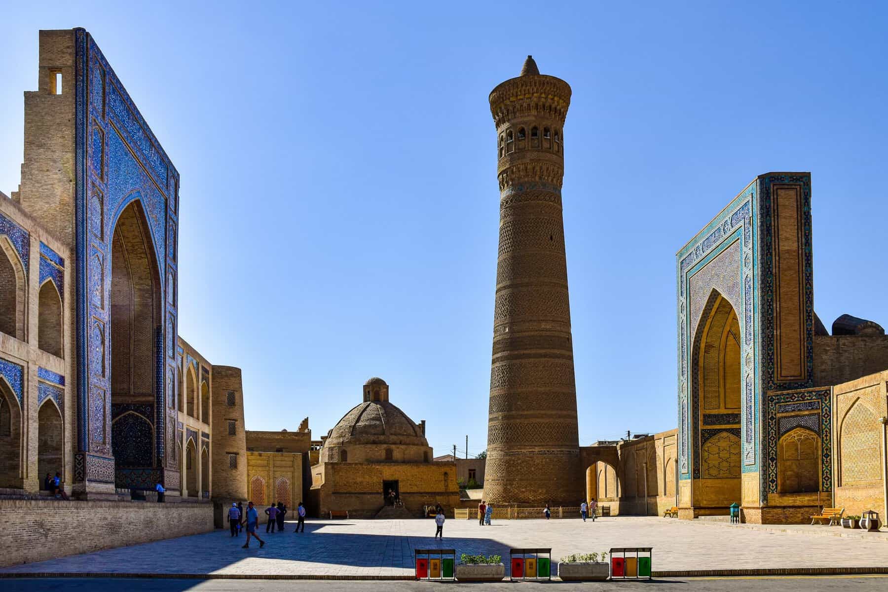 The Kalon Minaret and Mosque in Bukhara, Uzbekistan
