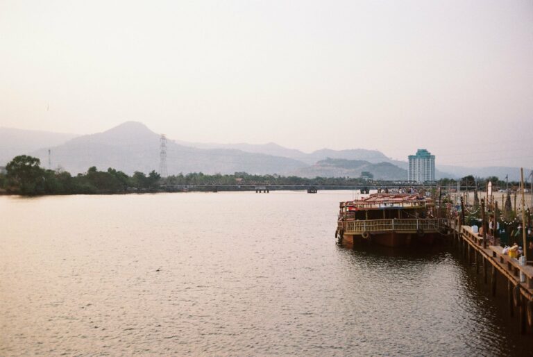 The river at Kampot at dusk