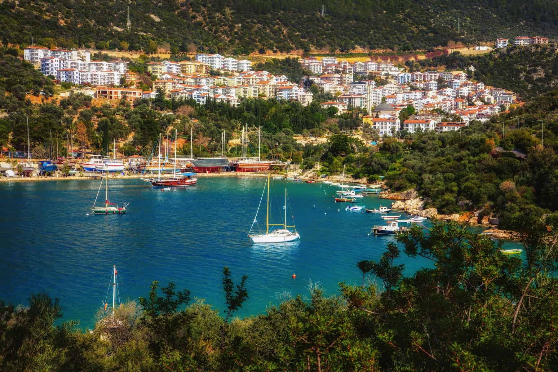 The harbour of Kaş on Turkey's Mediterranean coast