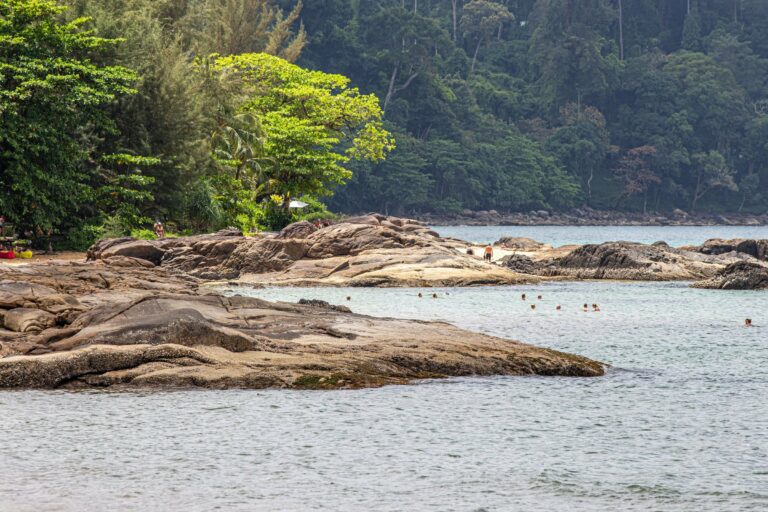 A rocky shore on the Khao Lak coast