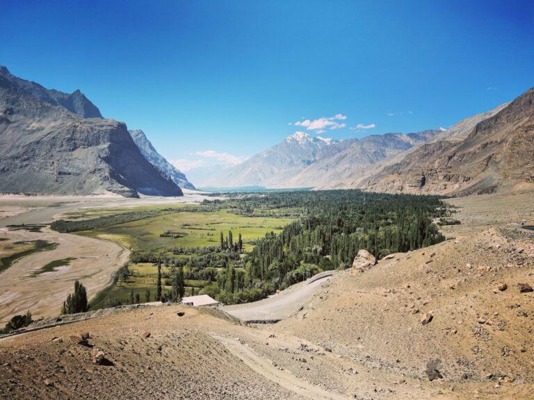 A green oasis valley in Baltistan