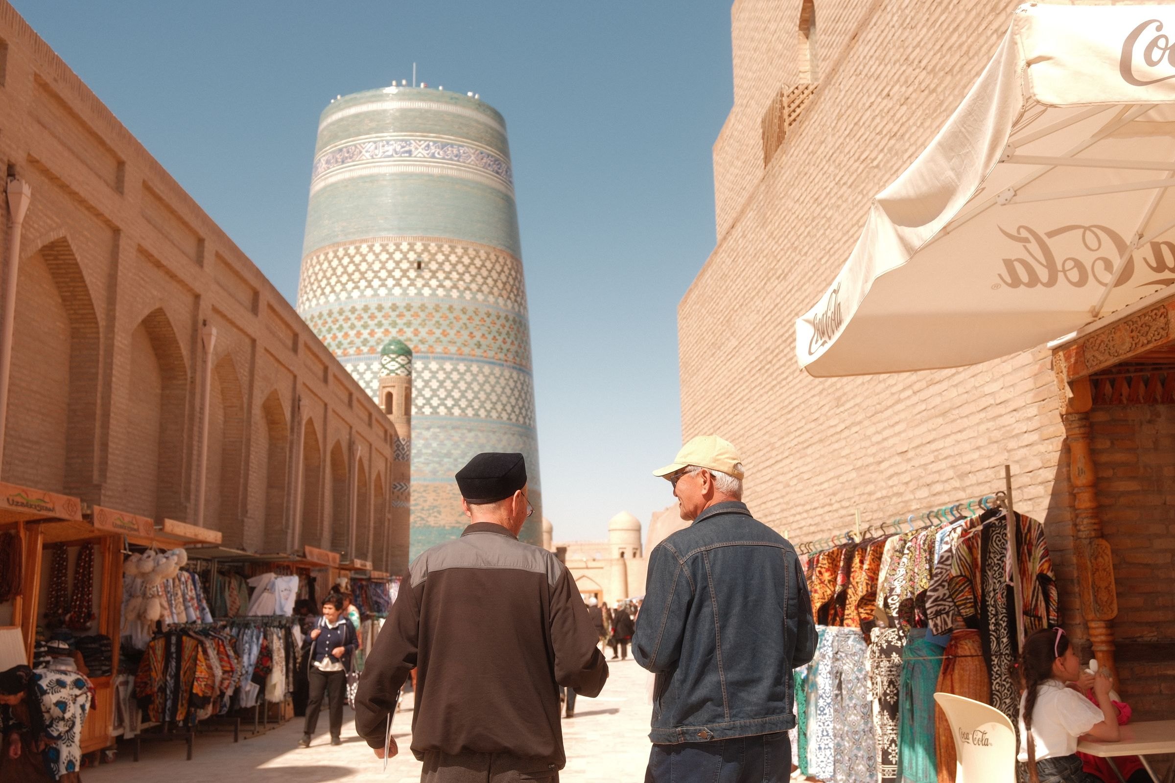 A street of stalls in Khiva