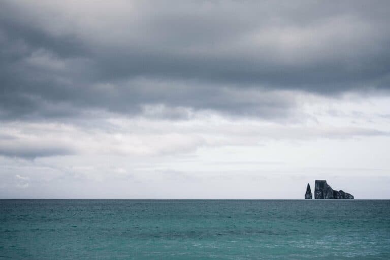 Kicker Rock rising from the sea, Galápagos