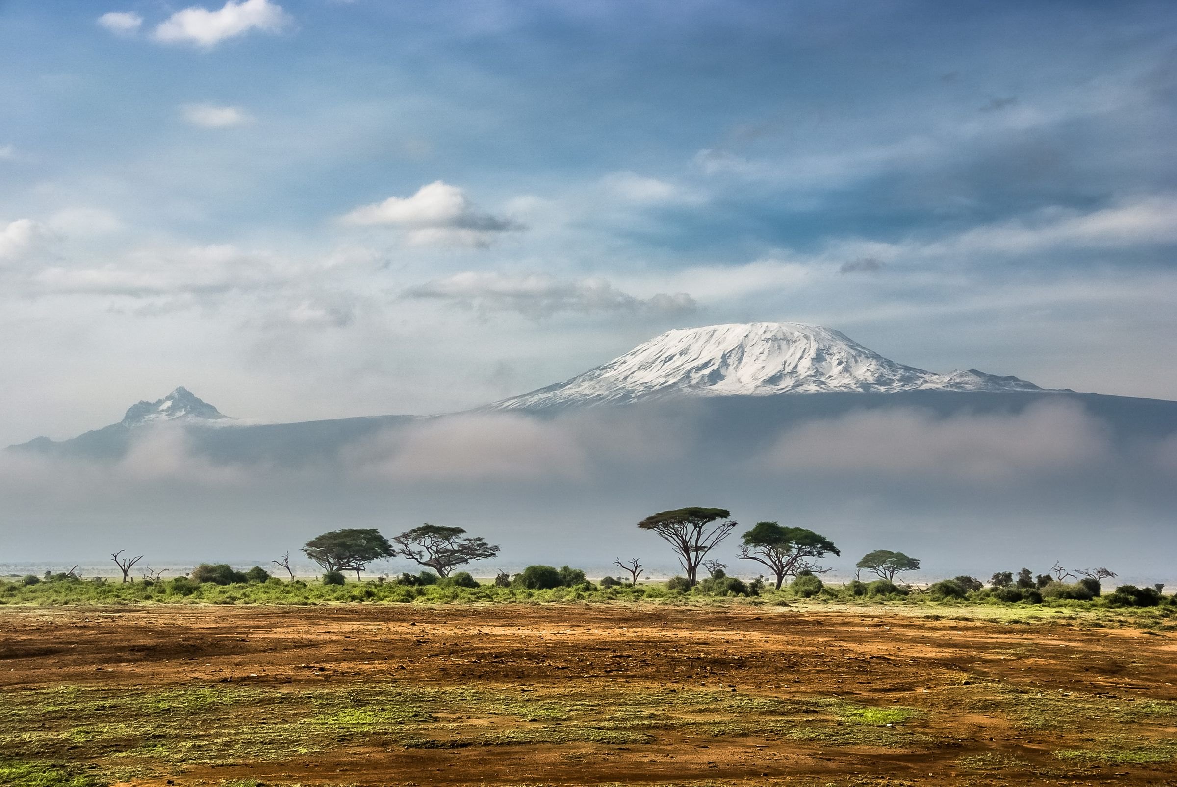 Snow-capped Kilimanjaro above the plains