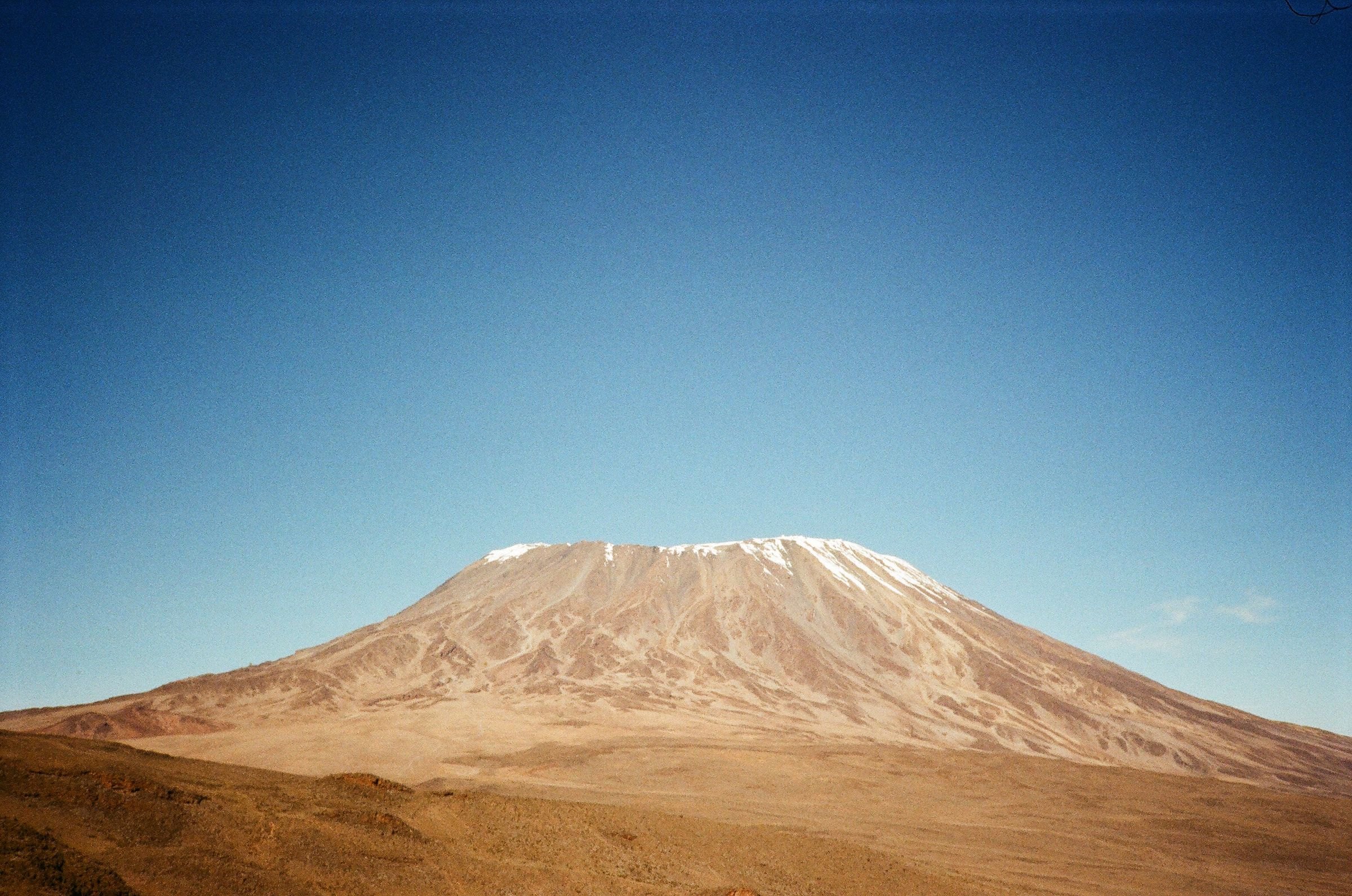 The snow-capped peak of Mount Kilimanjaro