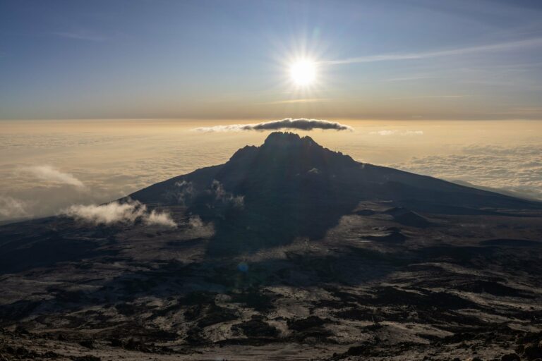 Sunrise from the slopes of Kilimanjaro