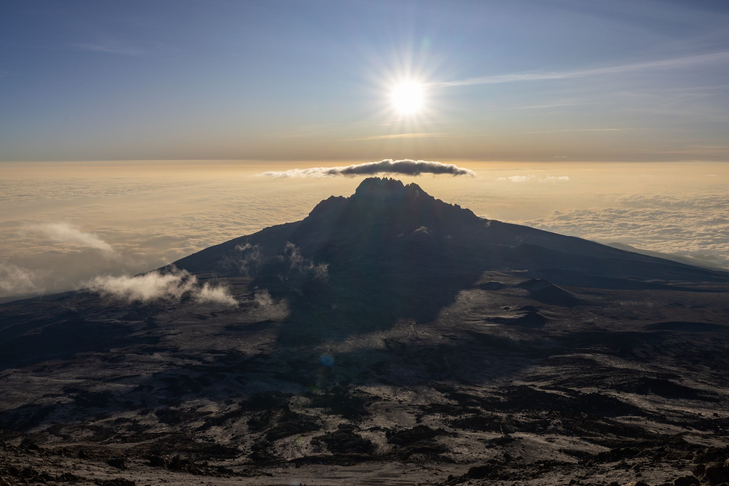 Sunrise from the slopes of Kilimanjaro