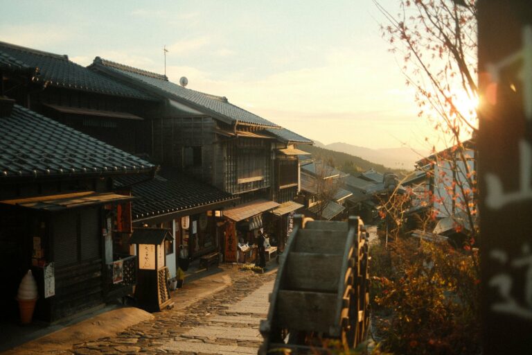 A traditional street in the Kiso Valley