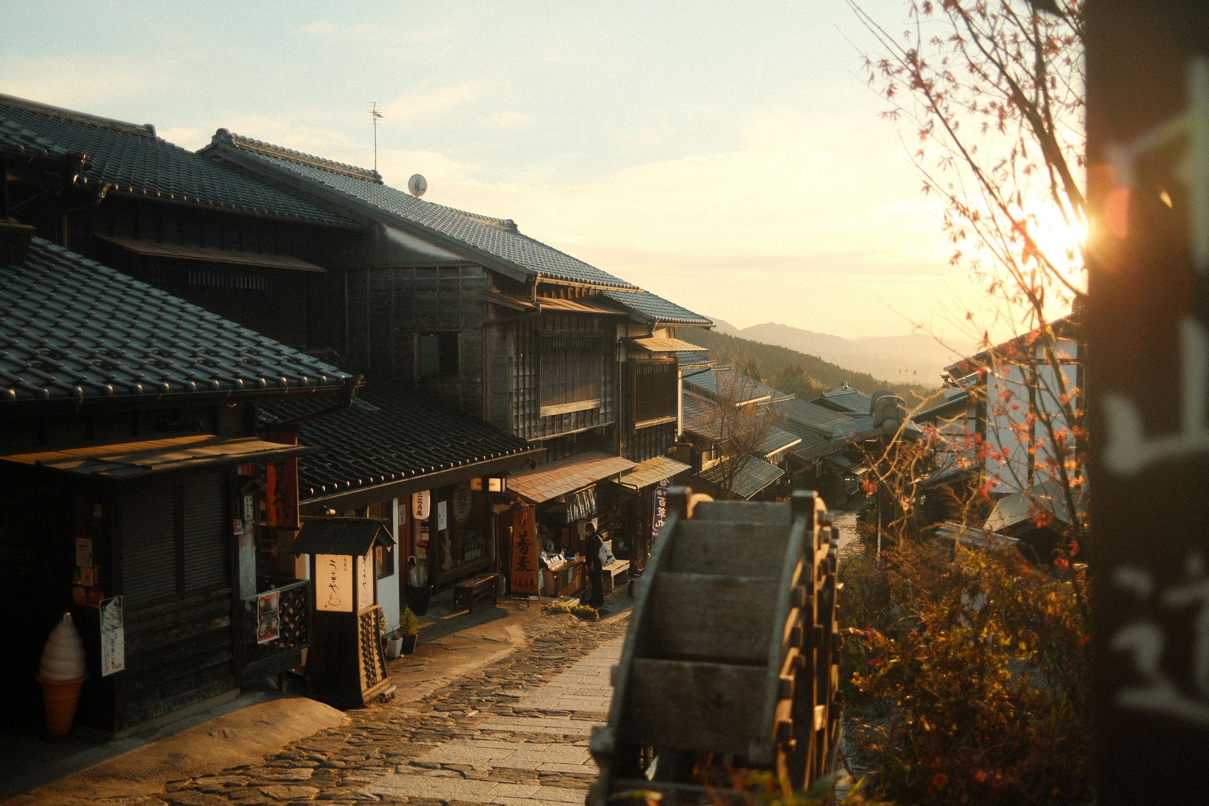 A traditional street in the Kiso Valley