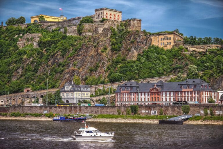 Ehrenbreitstein Fortress above the Rhine at Koblenz