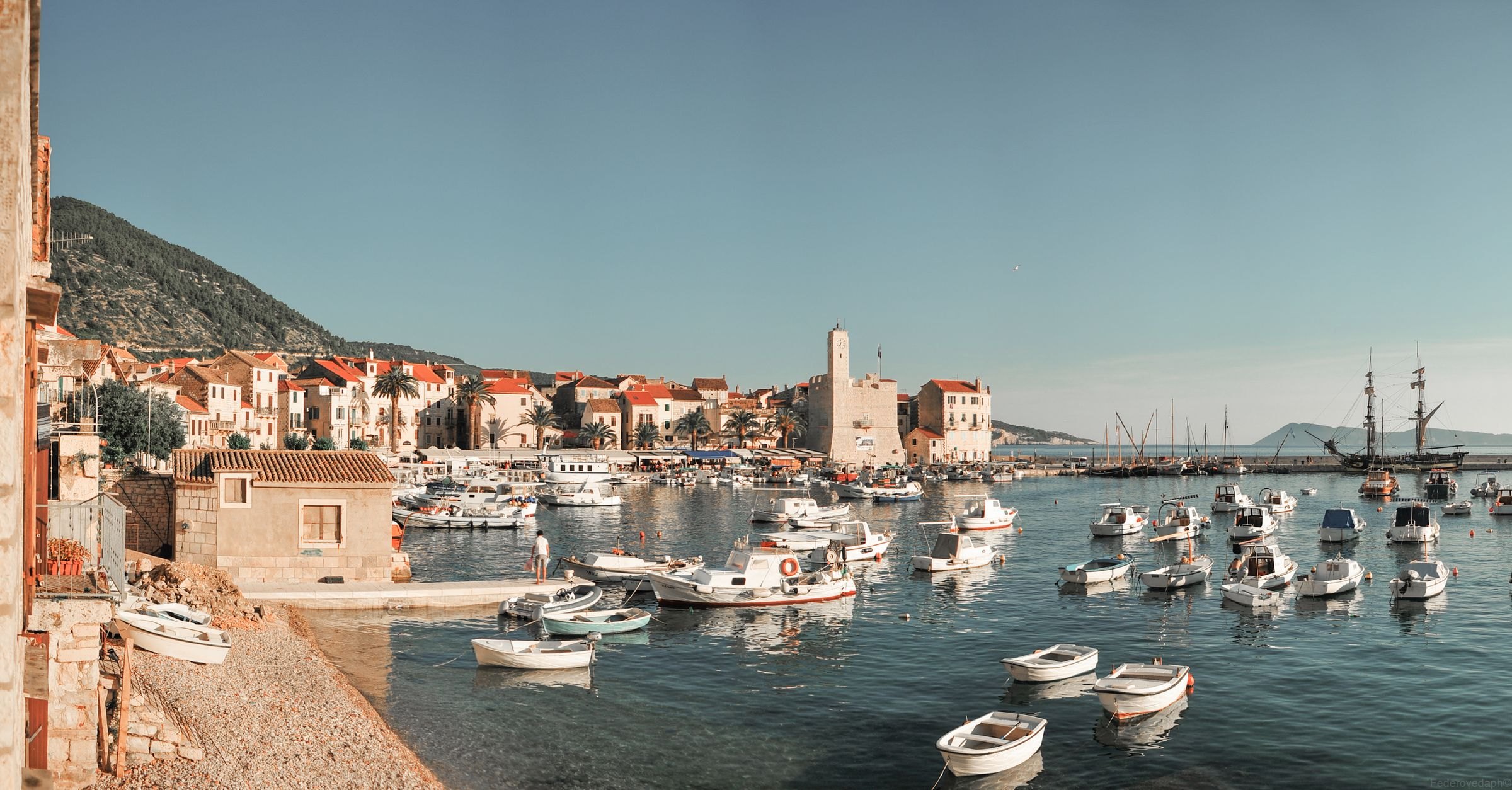 The harbour of Komiža on Vis