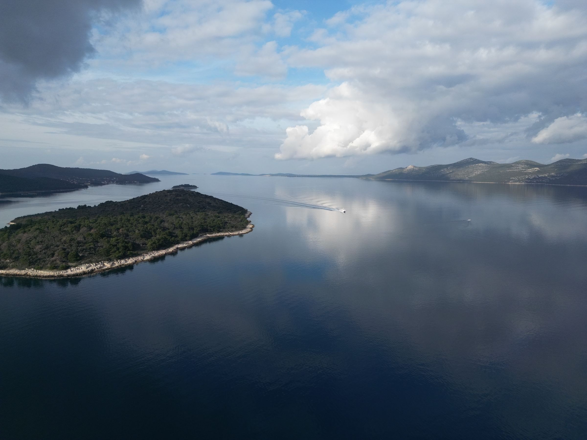 An island in the northern Dalmatian archipelago from the air