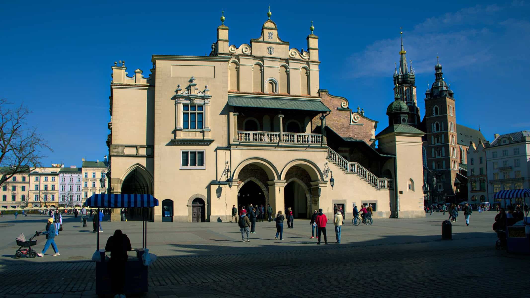 The Sukiennice Cloth Hall on Kraków's Main Market Square, Poland