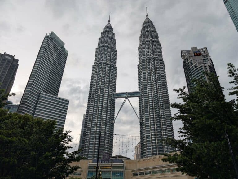 The Petronas Twin Towers in Kuala Lumpur, Malaysia
