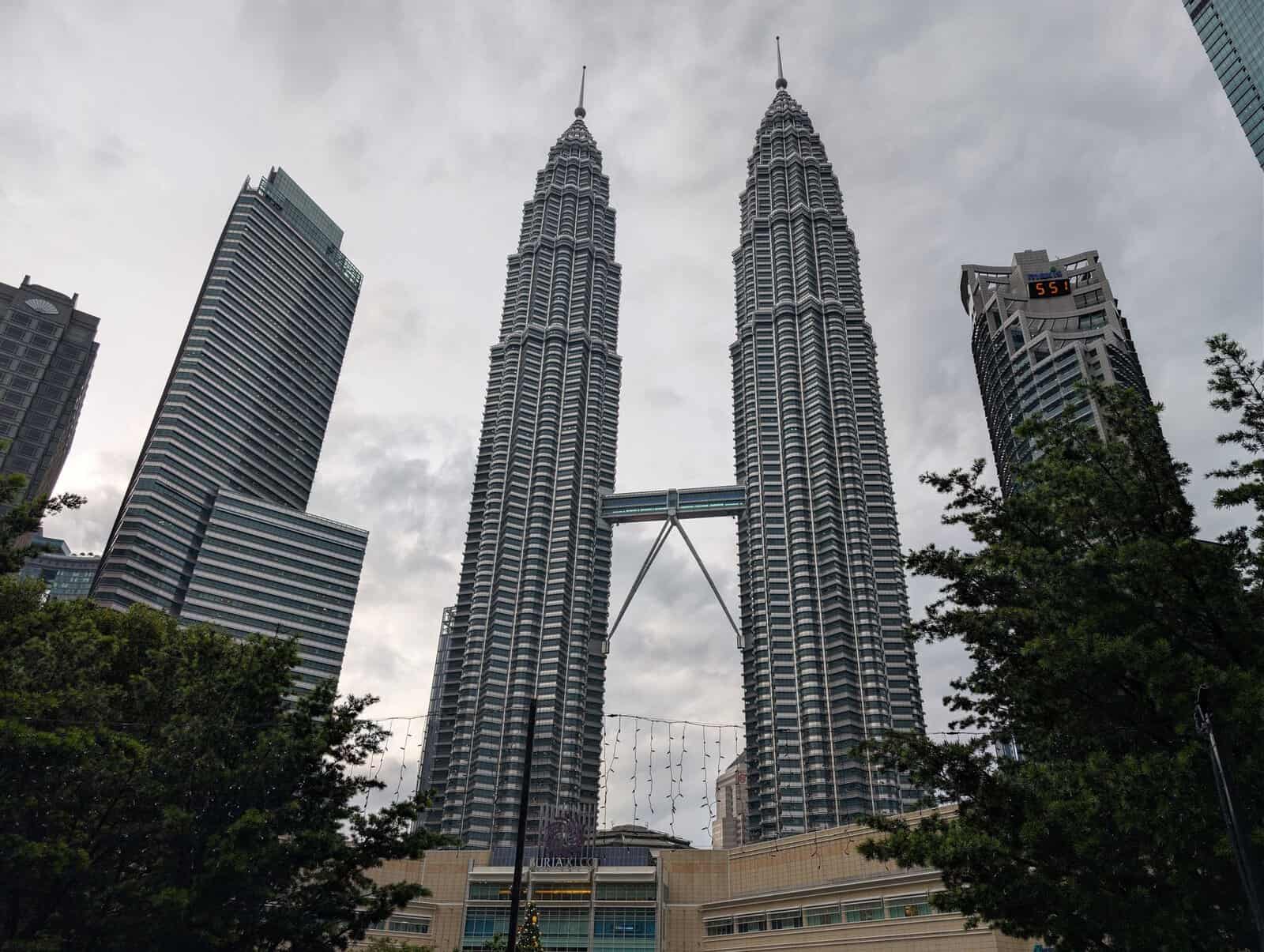 The Petronas Twin Towers in Kuala Lumpur, Malaysia