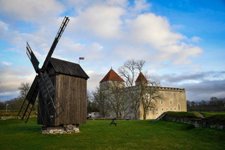 A windmill by Kuressaare Castle on Saaremaa