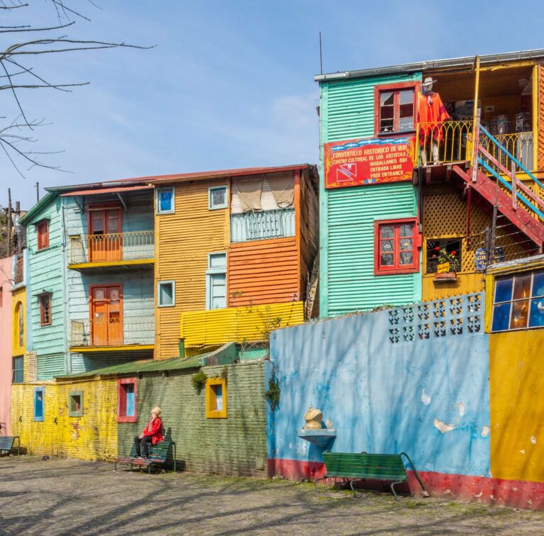 Colourful houses in La Boca, Buenos Aires