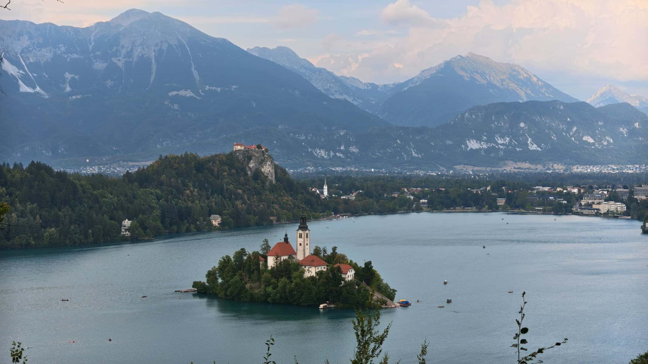 Lake Bled and its island church, Slovenia